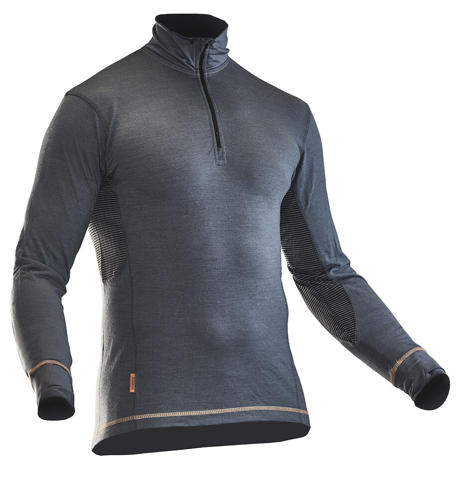 Dry tech Merino 1/2 zip Dark Grey/Bl S