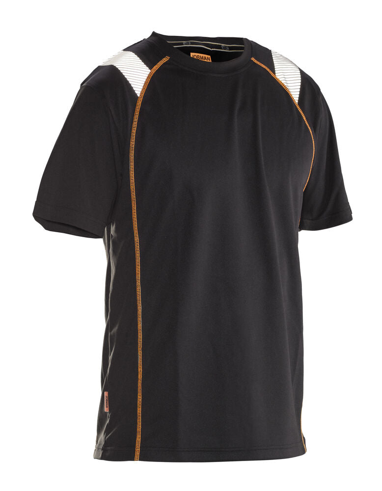 Vision T-shirt Black/HV Ora 3XL