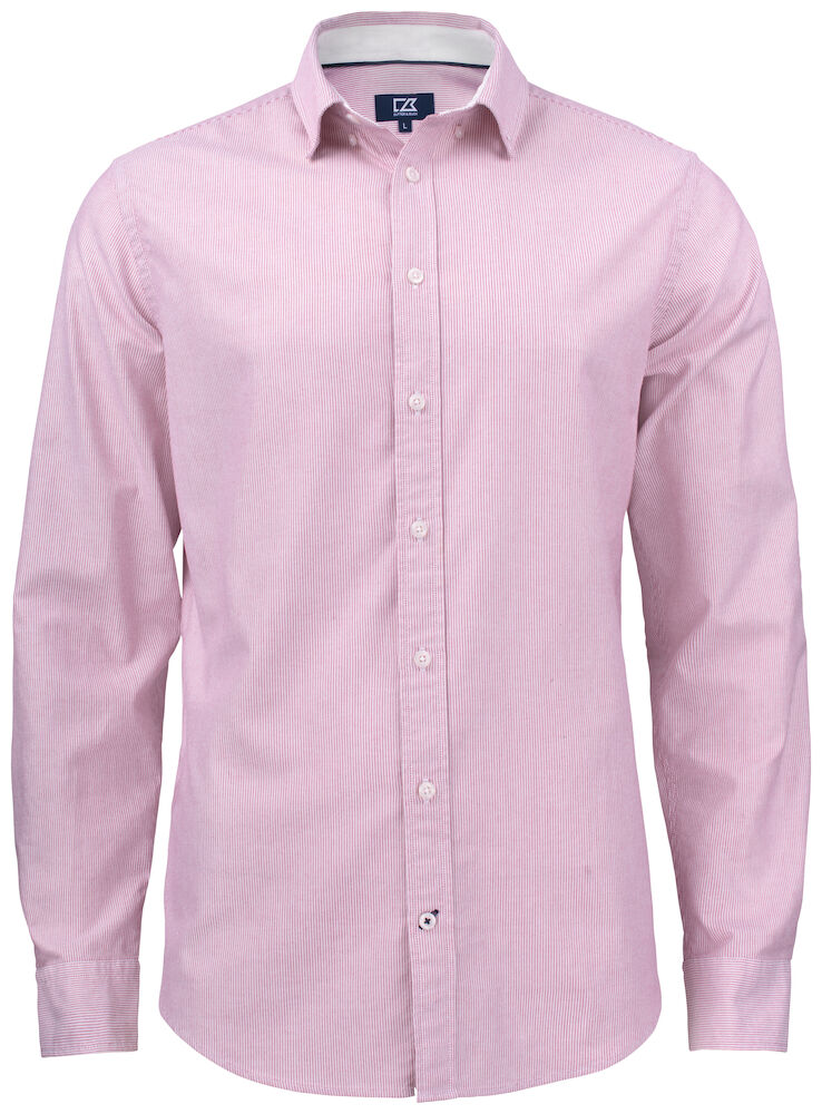 Belfair Oxford Shirt Men Burgundy/Whi S