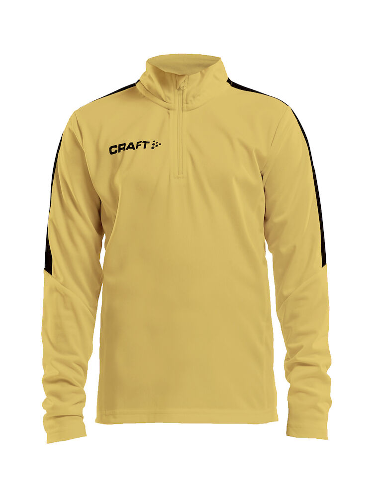 Progress Halfzip LS Tee Jr Yellow/Black 122/128