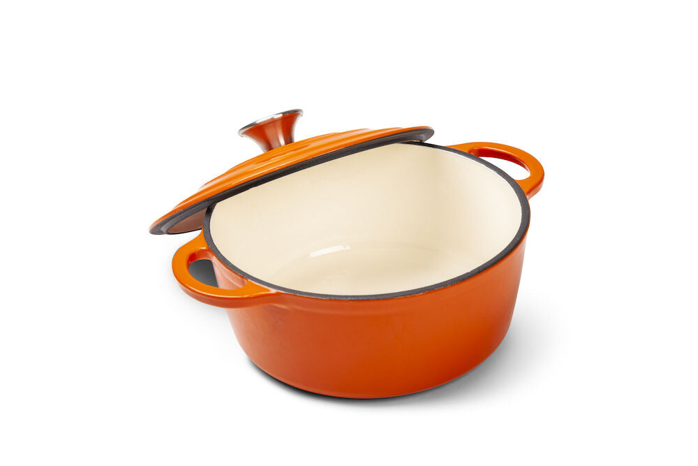 OJ Cast Iron Pot 5 litre Orange 0