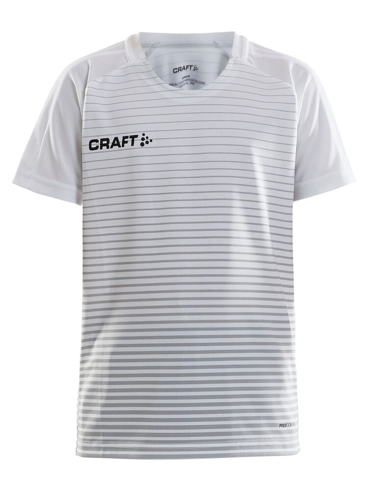 Pro Control Stripe Jersey Jr White/Silver 122/128