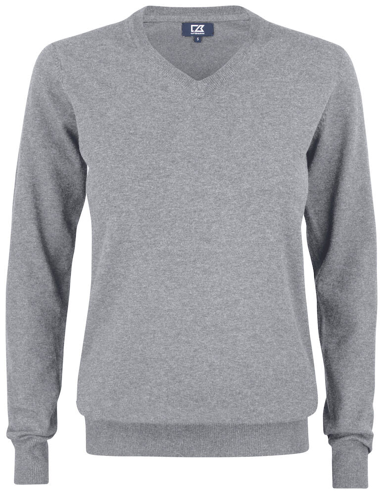 Oakville V-neck Ladies Grey Melange XS