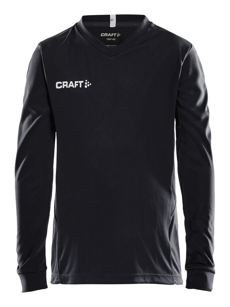 Squad Jersey Solid Ls Jr Black 122/128
