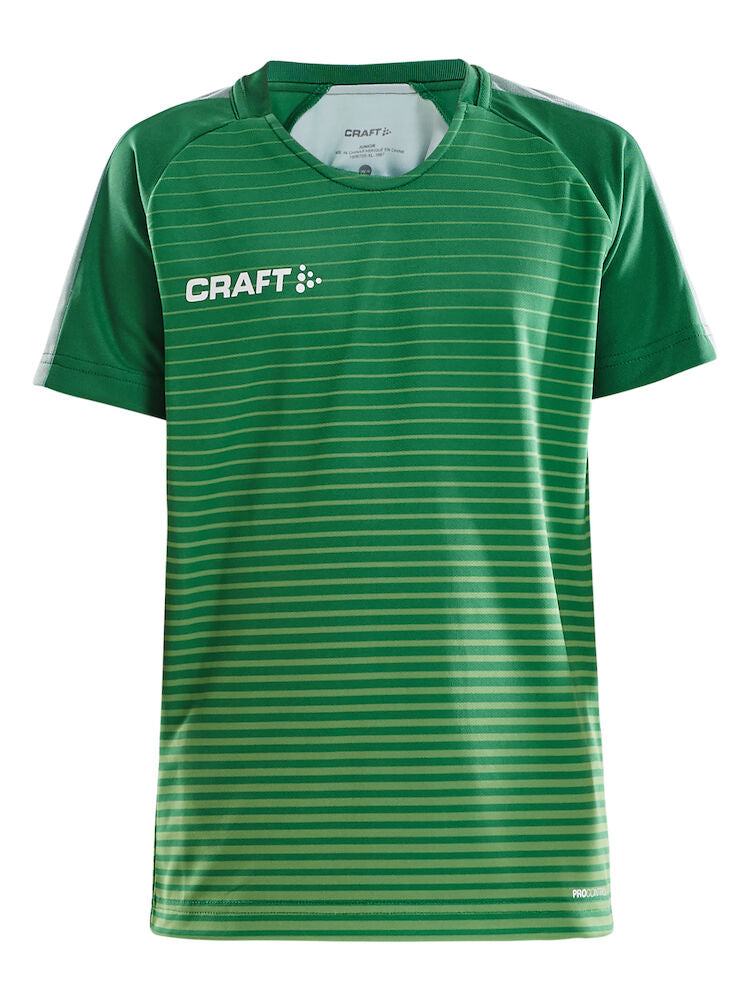 Pro Control Stripe Jersey Jr Team Green/C 122/128