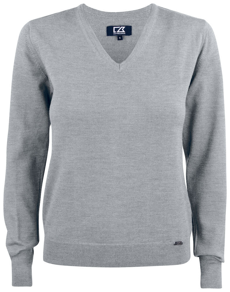 Everett V-Neck Ladies Grey Melange S