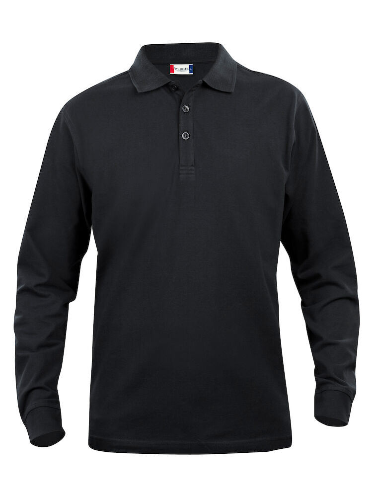 Basic Polo L/S Junior Black 90/100