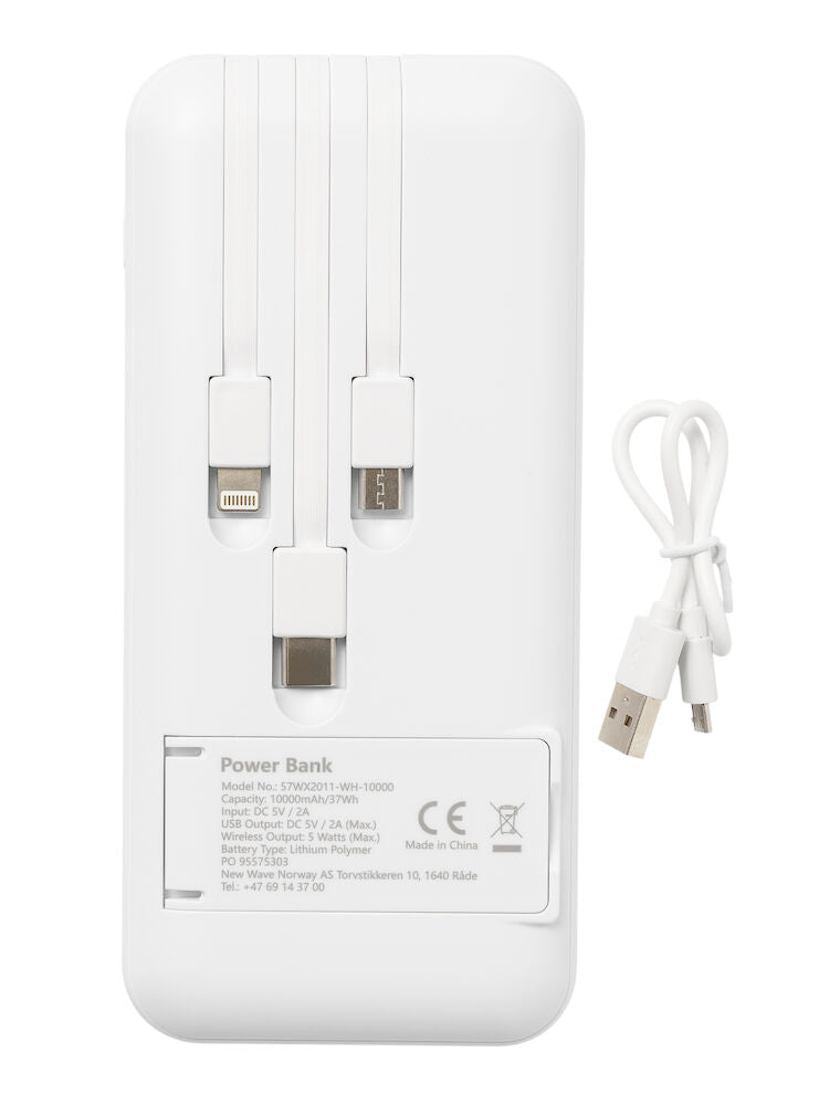 Trådløs powerbank med telefonholder