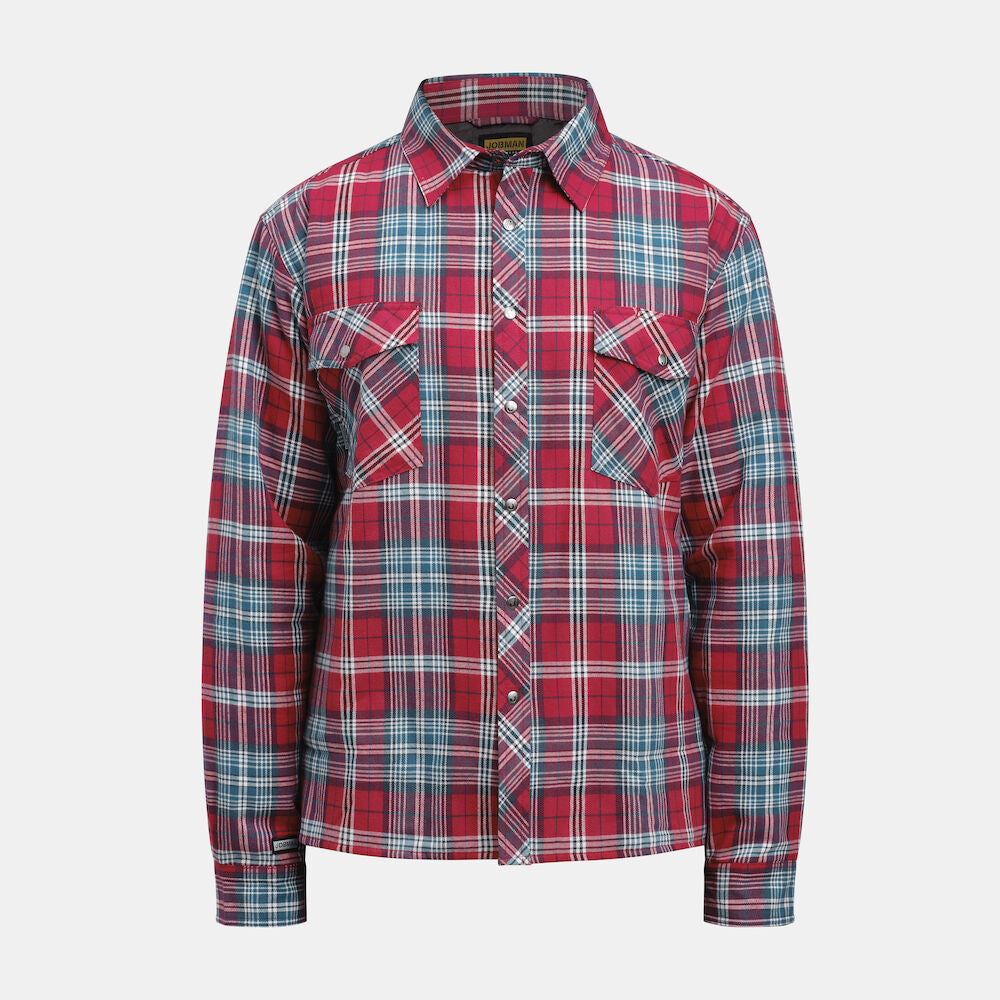 Worker Shirt w/padding Red/Petrol S