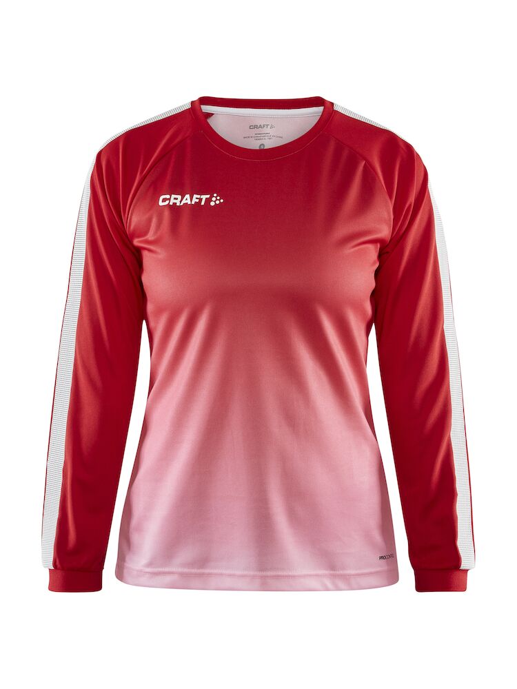 Pro Control Fade Jersey Ls W Bright Red/W XS