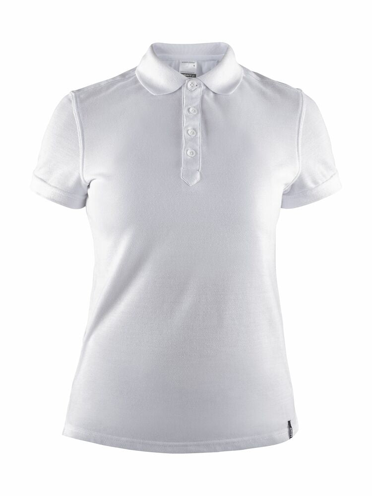 Casual Polo Pique W White XS