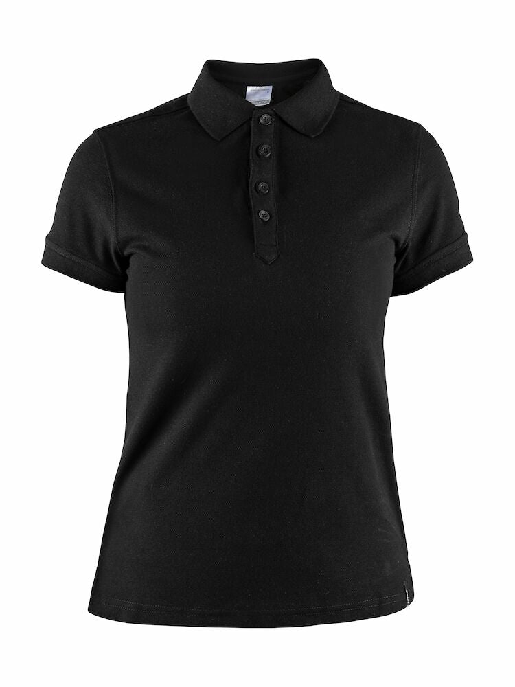 Casual Polo Pique W Black XS