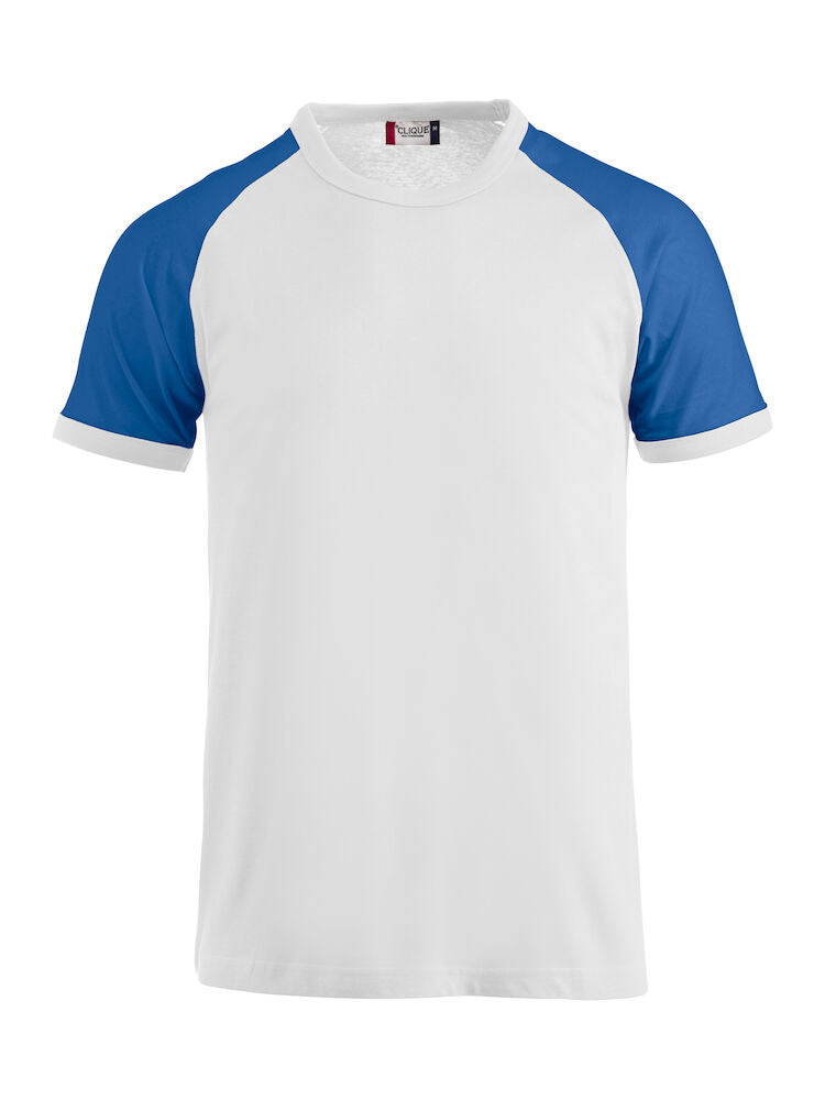 Raglan Tee White/Royal Blue XS