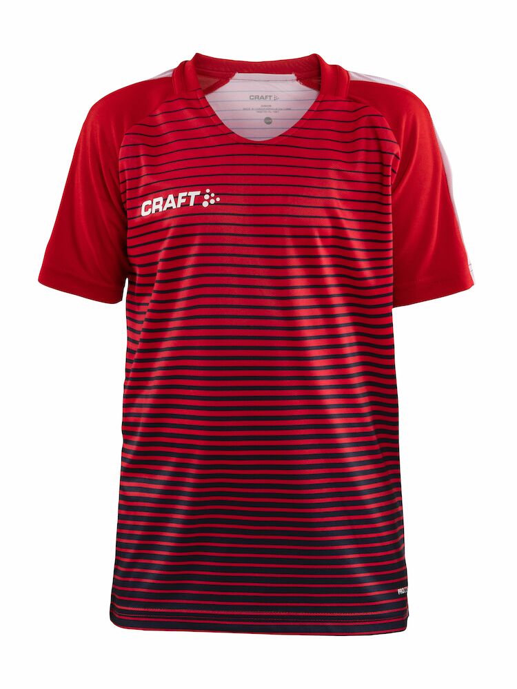 Pro Control Stripe Jersey Jr Bright Red/N 122/128