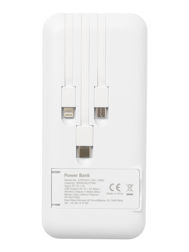 Trådløs powerbank med telefonholder