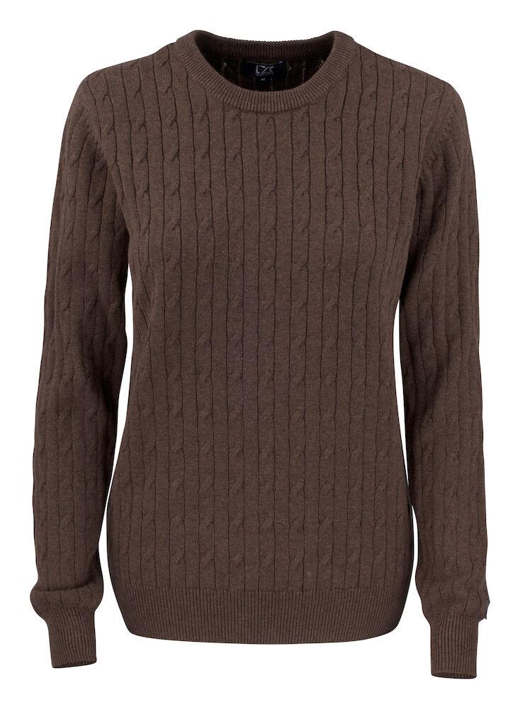 Blakely Knitted Sweater Ladies Brown Melang XS