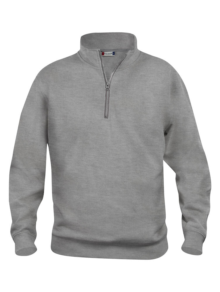 Basic Half Zip Grey Melange