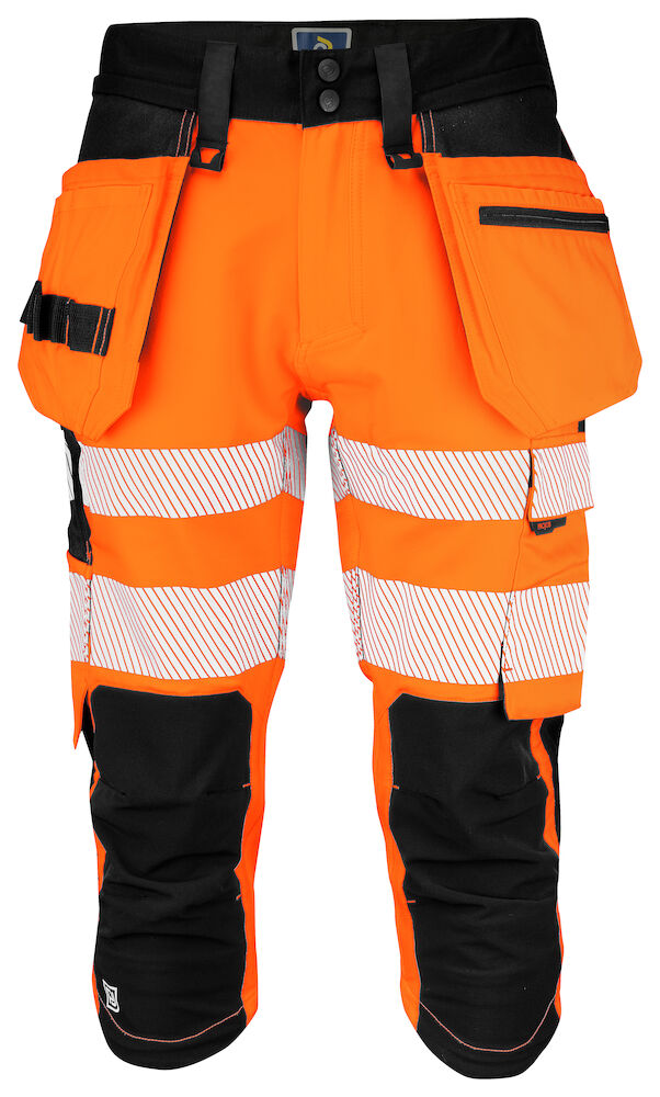 6577 3/4 Pant Stretch Orange/Black C44