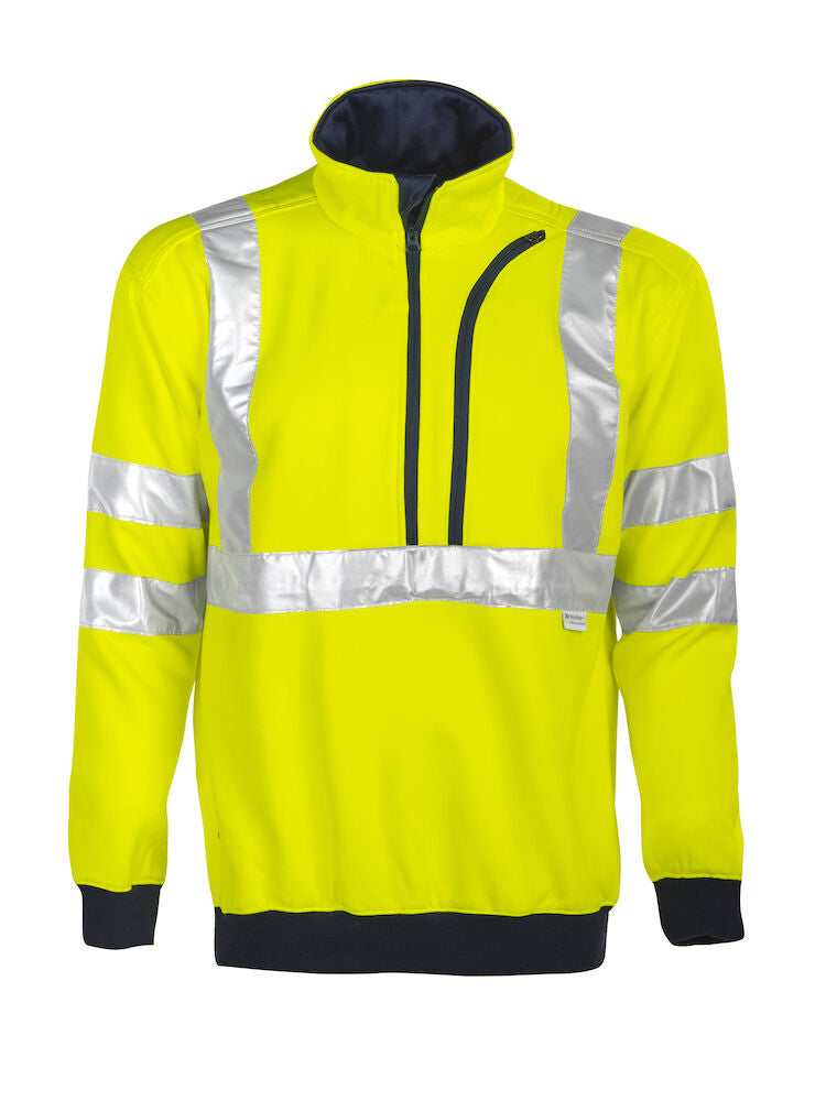 6102 SWEATSHIRT, HALF ZIP EN ISO 20471 CLASS 3