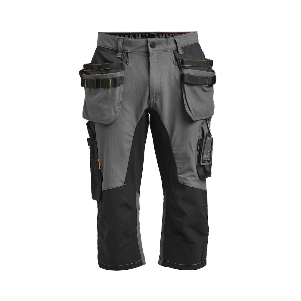 Piratbukse Stretch Dark Grey/Bl C44