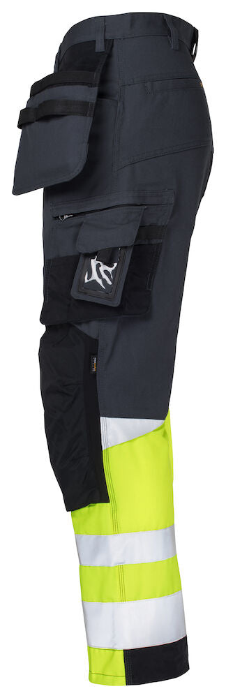 2134 Craftsman Trousers Core Stretch Hi-Vis dark grey/yellow