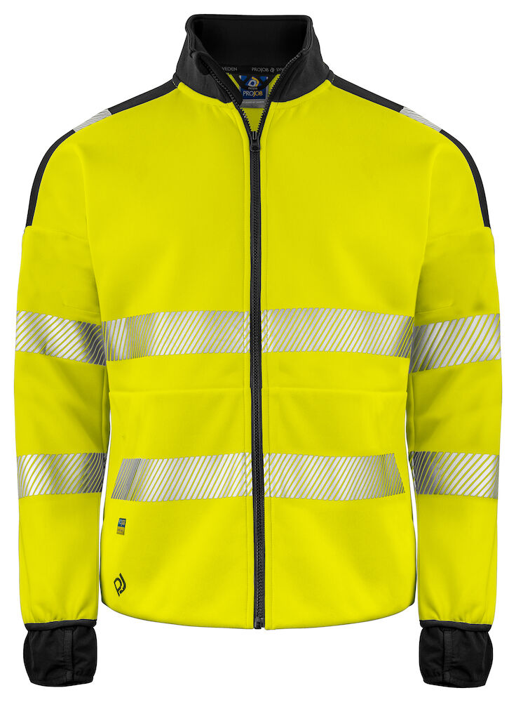 6109 Sweatshirt Hi Viz FZ Yellow/Black XS