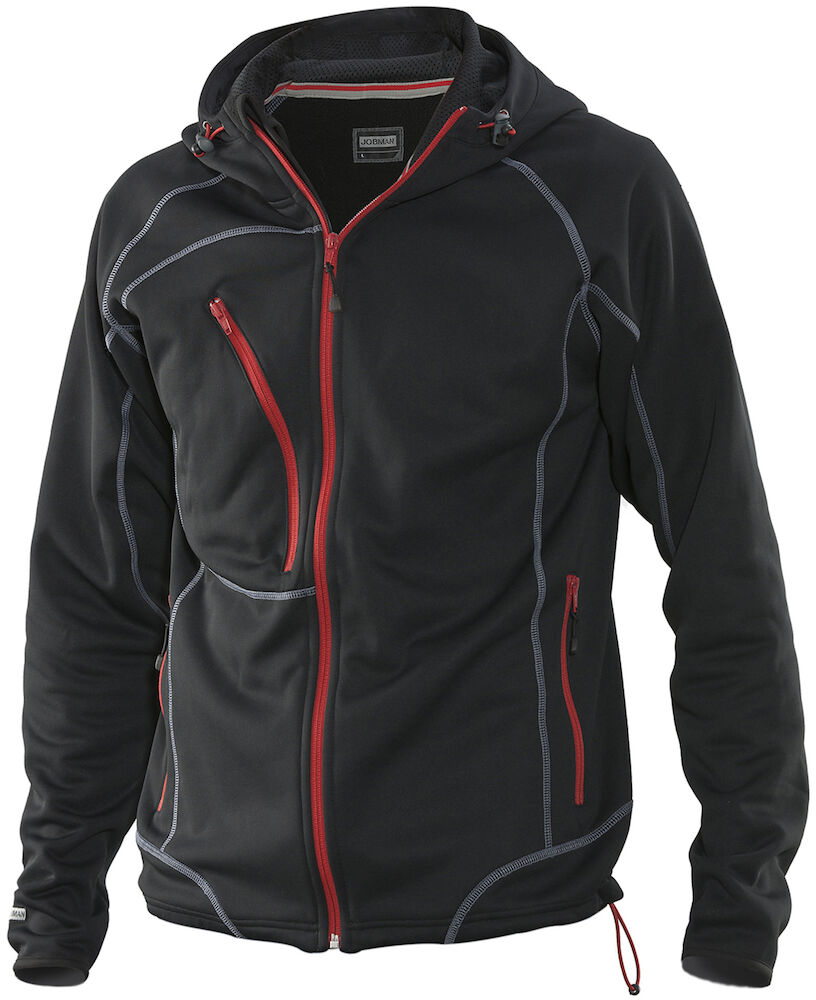 Hoodie Funktion Black/Red XS