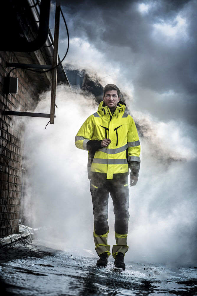 6528 SERVICE PANT STRETCH EN ISO 20471 CLASS 1