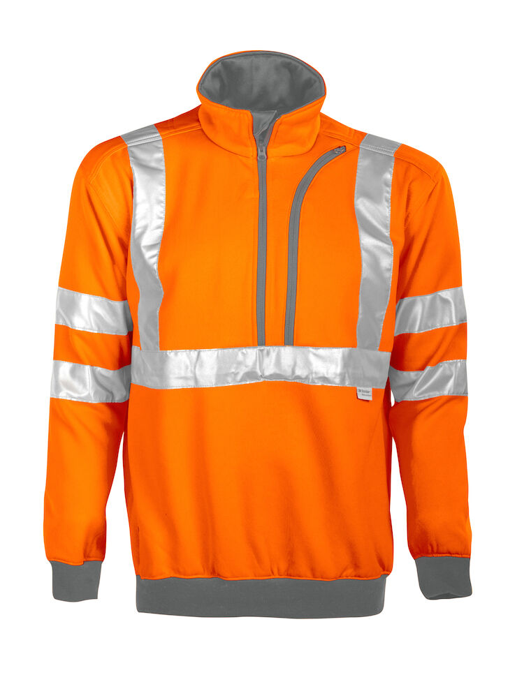 6102 SWEATSHIRT, HALF ZIP EN ISO 20471 CLASS 3