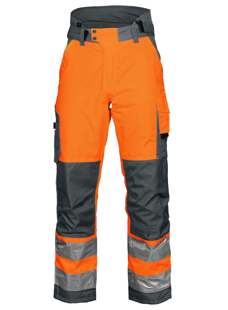 6514 PADDED WAISTPANTS EN ISO 20471 CLASS 2 Orange/Grey