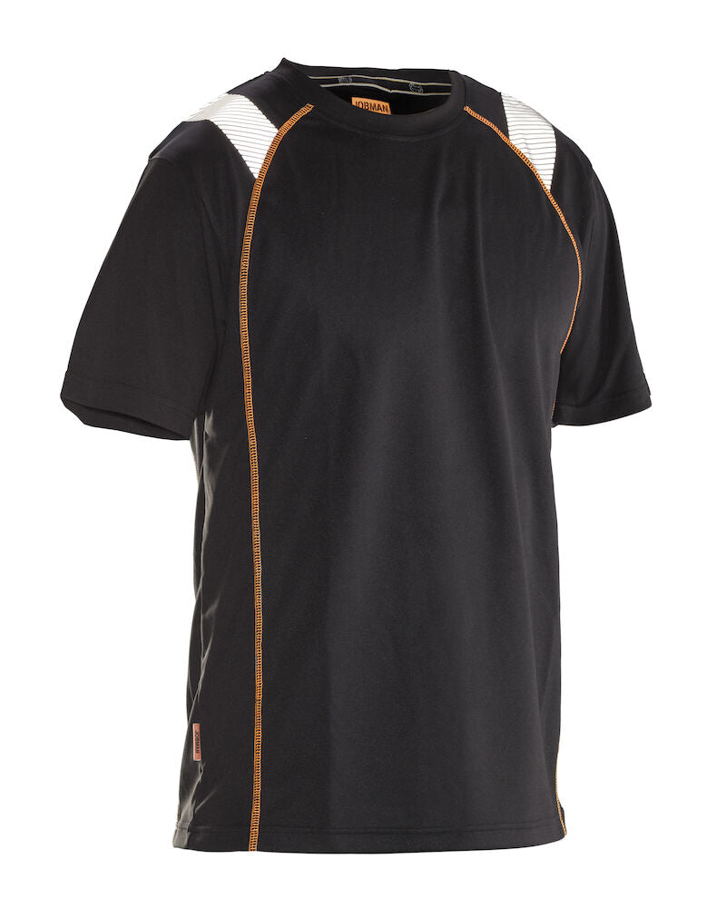 Vision T-shirt Black/HV Ora XS