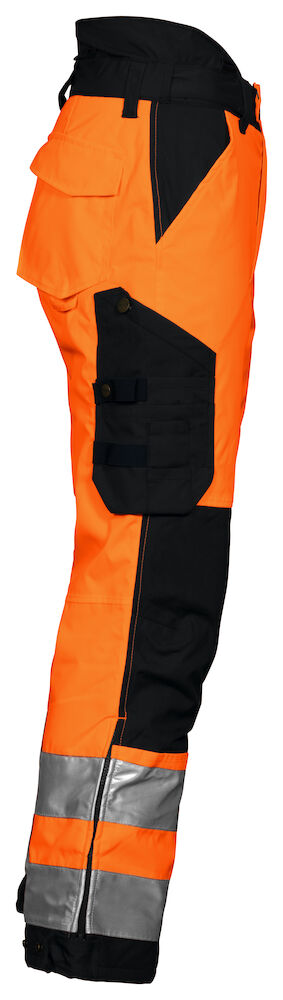 6514 PADDED WAISTPANTS EN ISO 20471 CLASS 2 Orange/Black