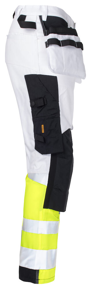 2134 Craftsman Trousers Core Stretch Hi-Vis white/yellow
