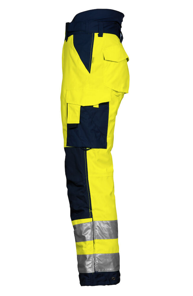 6514 PADDED WAISTPANTS EN ISO 20471 CLASS 2 Yellow/Navy